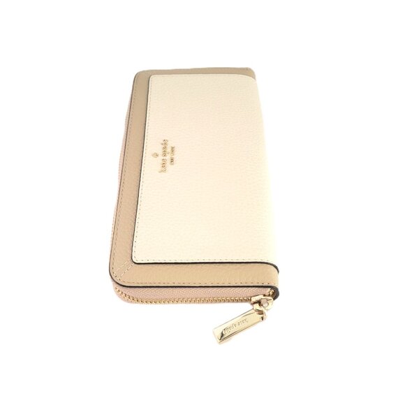 Kate Spade KI835 Lena Colorblock Pebbled Large Continental Wallet Light Sand - Picture 5 of 7